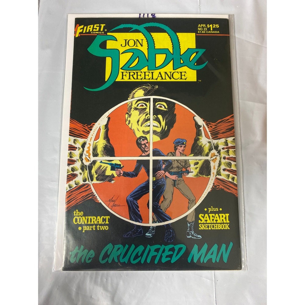 Jon Sable Freelance 23 First Comics April‎ 1985 Mike Grell The Crucified Man